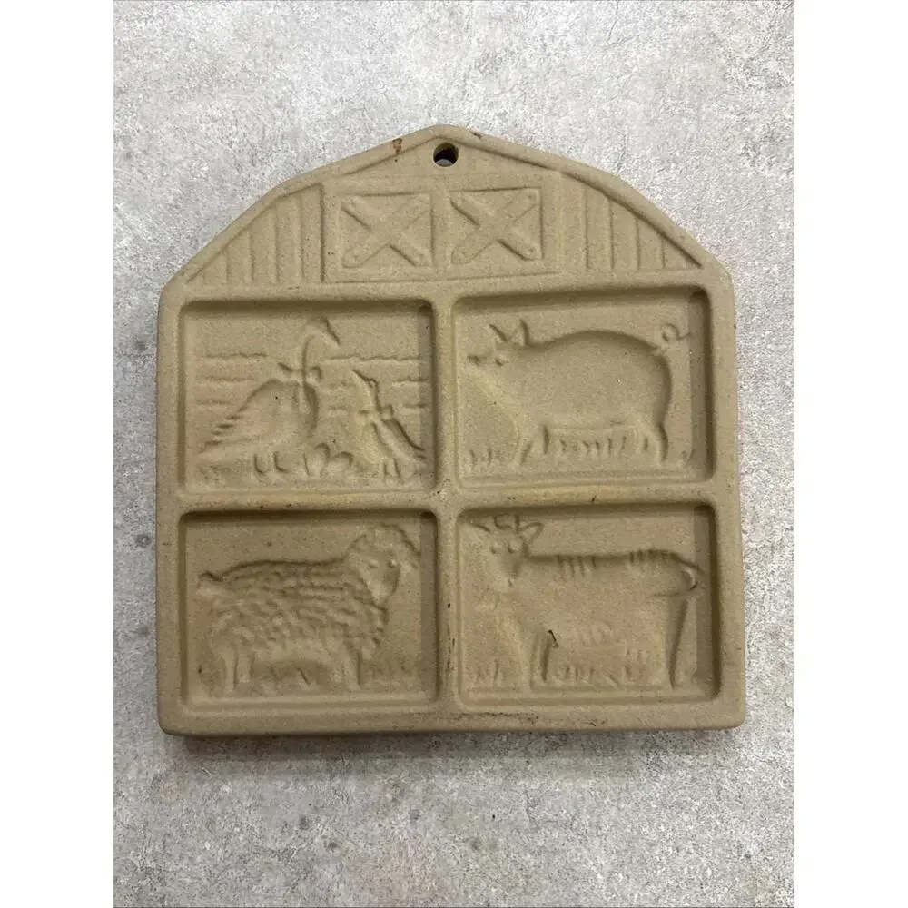 The Pampered Chef 1994 Farmyard Friends Cookie Springerle Mold old macdonald